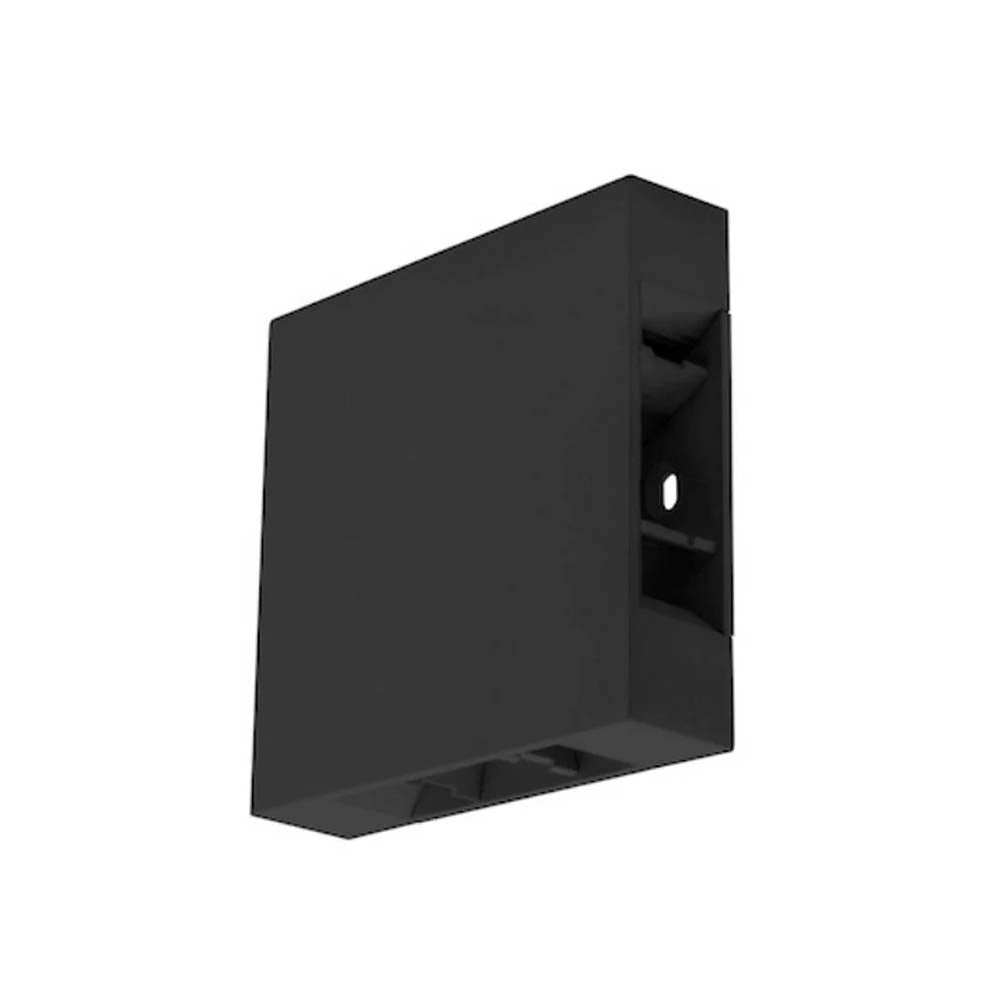 LUMINARIO DE PARED DE LED BLANCO CALIDO 4W CUBO 4 SALIDAS OPTICA AJUSTABLE DE SOBREPONER POLICARBONATO ACABADO NEGRO 85-265V CAIP65