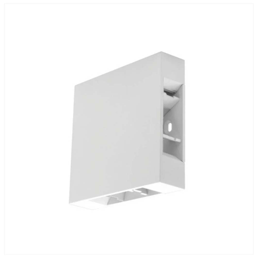 LUMINARIO DE PARED DE LED BLANCO CALIDO 4W CUBO 4 SALIDAS OPTICA AJUSTABLE DE SOBREPONER POLICARBONATO ACABADO BLANCO 85-265V CA IP65