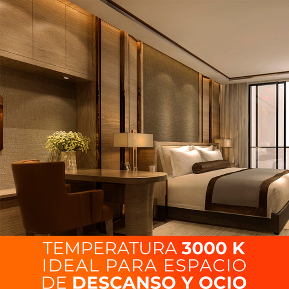 FOCO LED CIRCULAR TECNOLITE 9W LUZ SUAVE CÁLIDA BASE E27