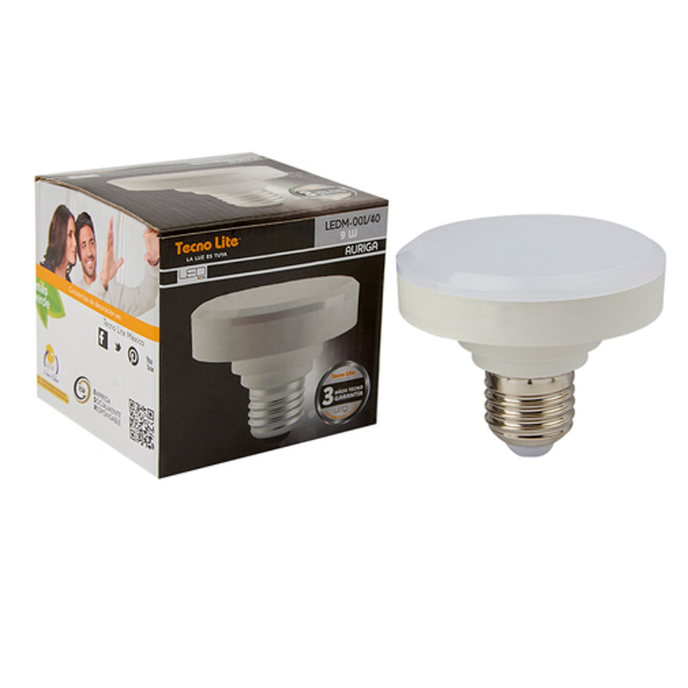 FOCO LED TECNOLITE MAJORIS CIRCULAR 9W LUZ BLANCA NEUTRA BASE E27 NO ATENUABLE