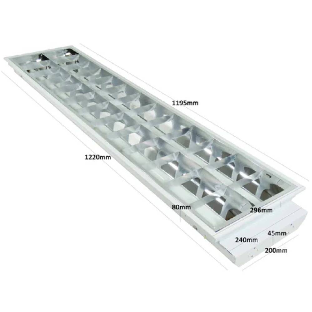 GABINETE INTERIOR LED T8 MODELO "S" 2X18W/85-265V. SIN TUBOS*** HAE ***