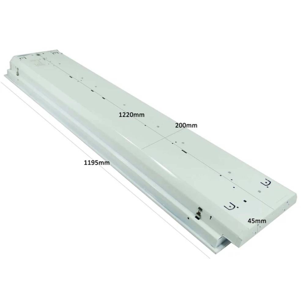 GABINETE INTERIOR LED T8 MODELO "S" 2X18W/85-265V. SIN TUBOS*** HAE ***