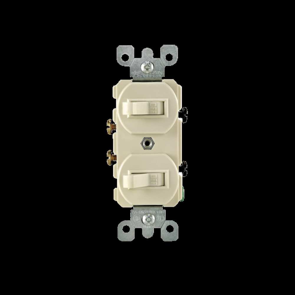 APAGADOR DOBLE PALANCA MARFIL 05224-00I LEVITON *** OFRECER 46002 ***
