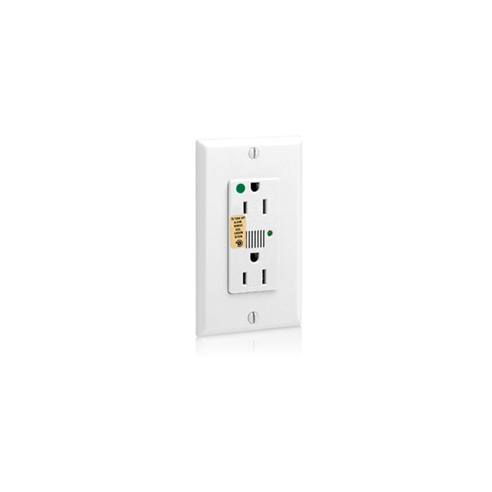 CONT. DUPLEX SUPR. GRADO HOSPITAL C/ALARMA BLANCO 08280-00W LEVITON