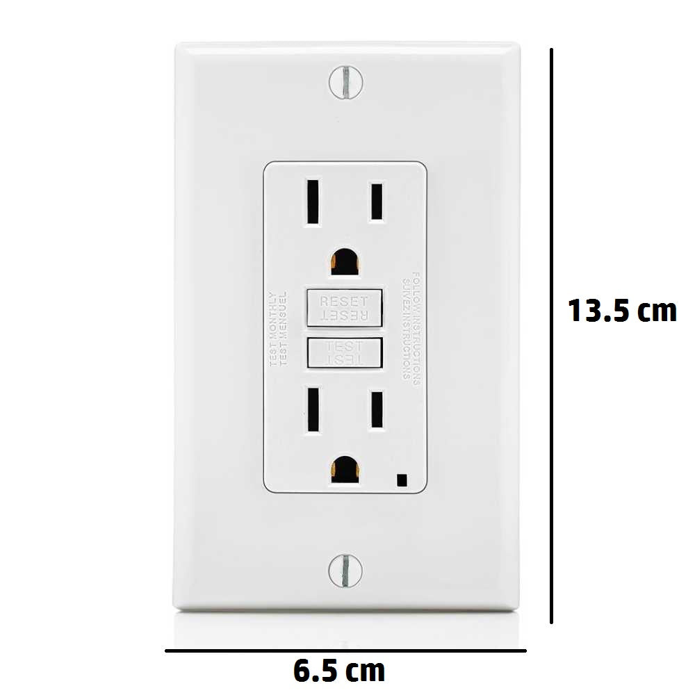 CONTACTO DUPLEX 15A/125V. C/ICFT SMART LOCK C/LED BLANCO N7599-00W // GFNT1-00W C/TAPA