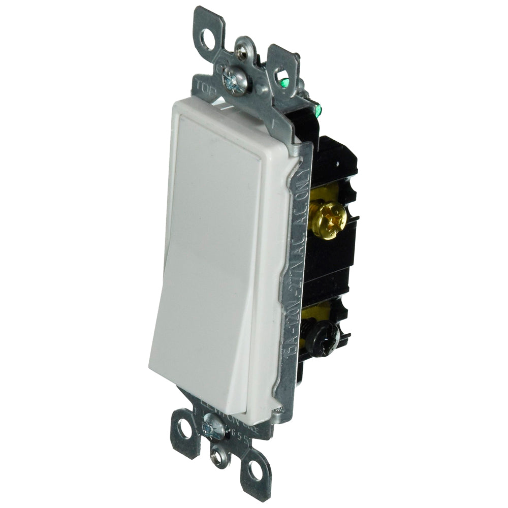 APAGADOR DECORA ILUMINADO 3 VIAS 15A/120V. BLANCO 05613-00W LEVITON