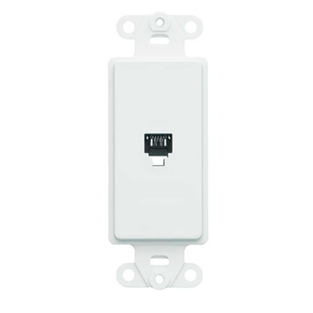 BASE CON JACK TELEFONICO DECORA 4H BLANCO 6P4C 40649-00W LEVITON