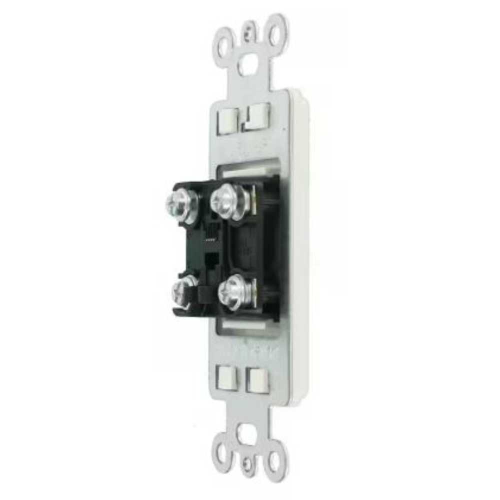 BASE CON JACK TELEFONICO DECORA 4H BLANCO 6P4C 40649-00W LEVITON