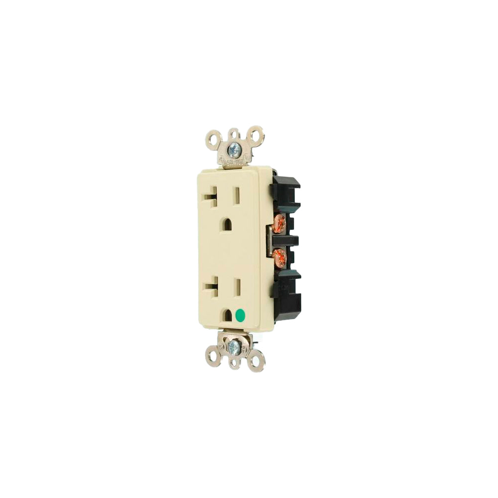 CONTACTO DUPLEX GRADO HOSPITAL MARFIL 20A/125V. 16362-HGI LEVITON