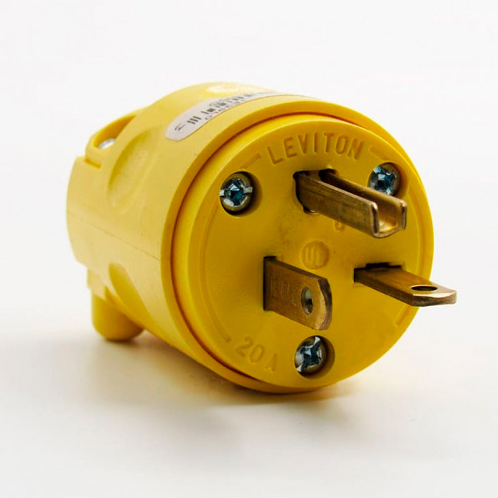 CLAVIJA REDONDA COLGANTE 2P-3H 20A/125V. 520PV-000 AMARILLA LEVITON