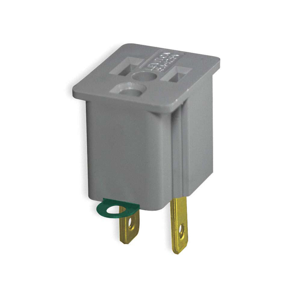 CLAVIJA CONVERTIDORA DE 2P/2H A 2P/3H NP GRIS 00274-0NP LEVITON