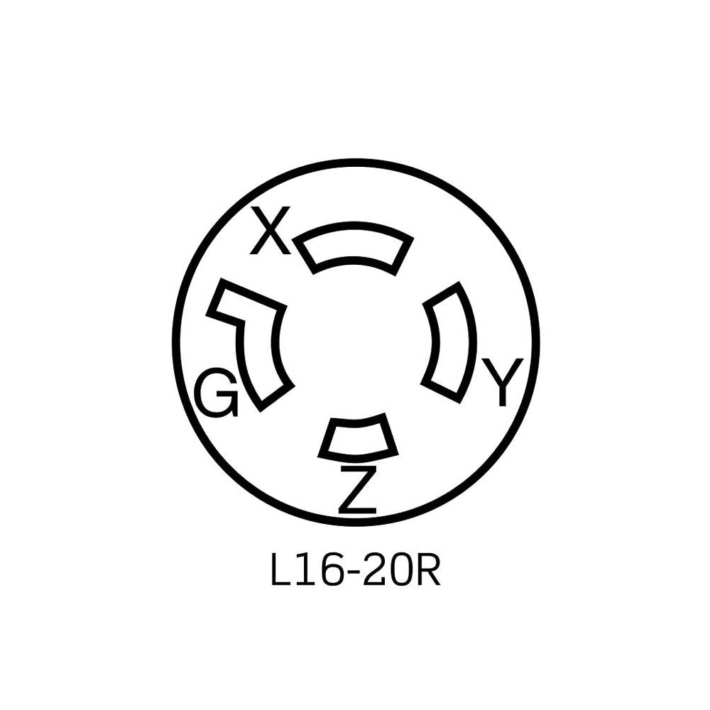 CONTACTO FIJO 3F-4H 20A/480V. C/TIERRA 02430-000 LEVITON *** OFRECER HBL2430 O AHL1630R ***