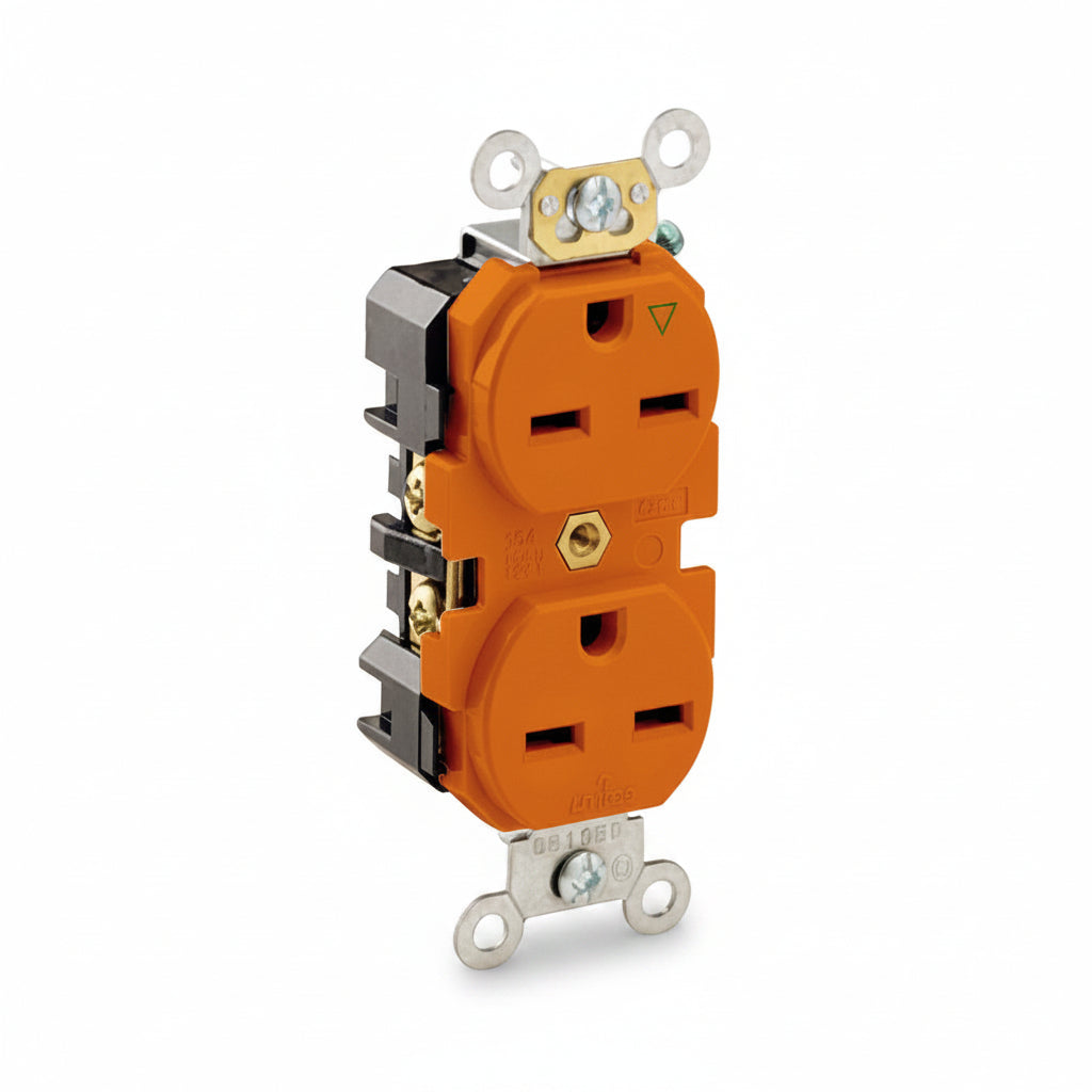 CONTACTO DUPLEX CHINO IND. TIERRA AISLADA 15A/220V. 05662-0IG LEVITON *** OFRECER IG5662 ***