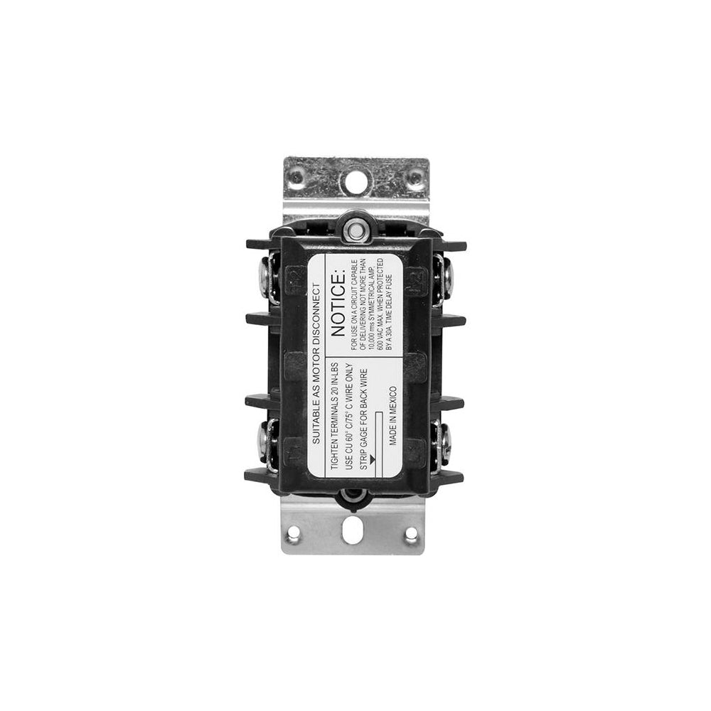ARRANCADOR MANUAL DE PALANCA TRIPOLAR 40A/600V. 3F NEGRO MS403-0DS LEVITON