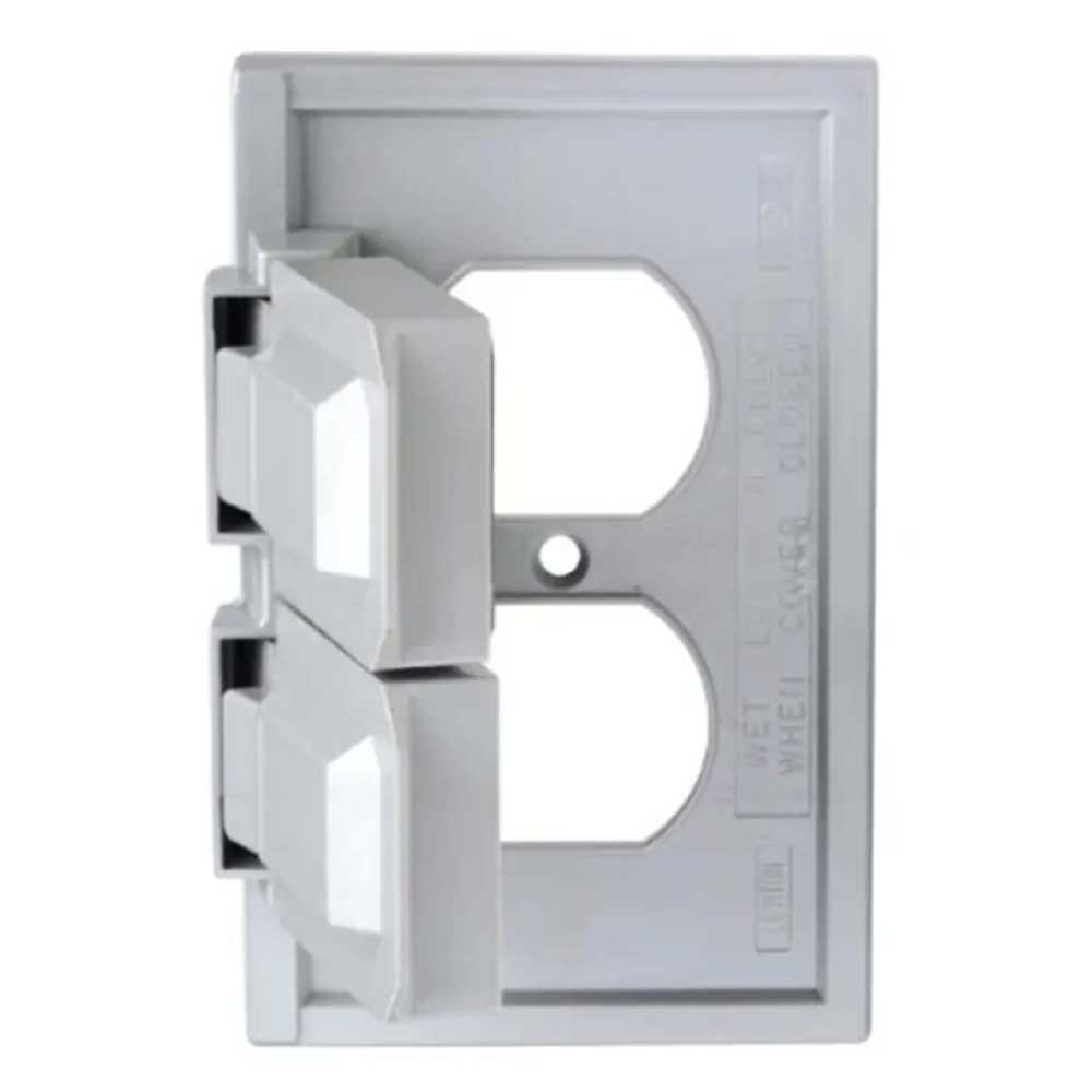 PLACA INTEMP.P/CONT. DUPLEX TERMOPLASTICA GRIS 04976-0GY LEVITON