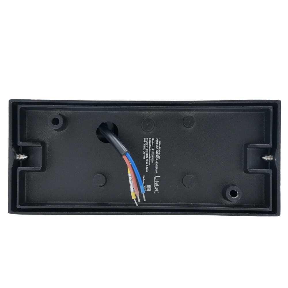 LUM DECORATIVO LED CURVO 10W 85-240V 3000K NEGRO