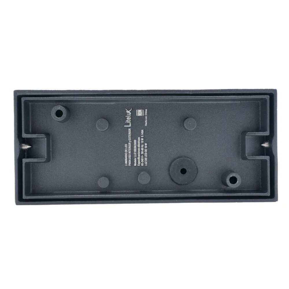 LUM DECORATIVO LED CUADRADO 10W 85-240V 3000K NEGRO