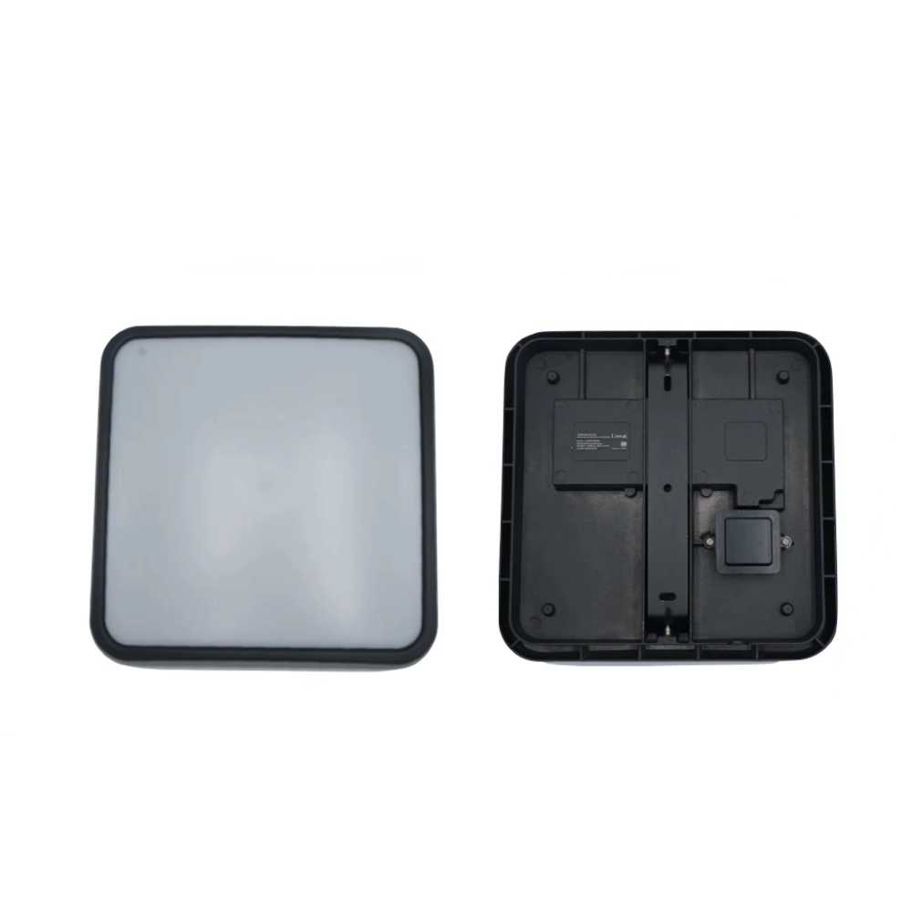 LUM DECORATIVO LED CUADRADA 20W 85-240V 3000K NEGRO