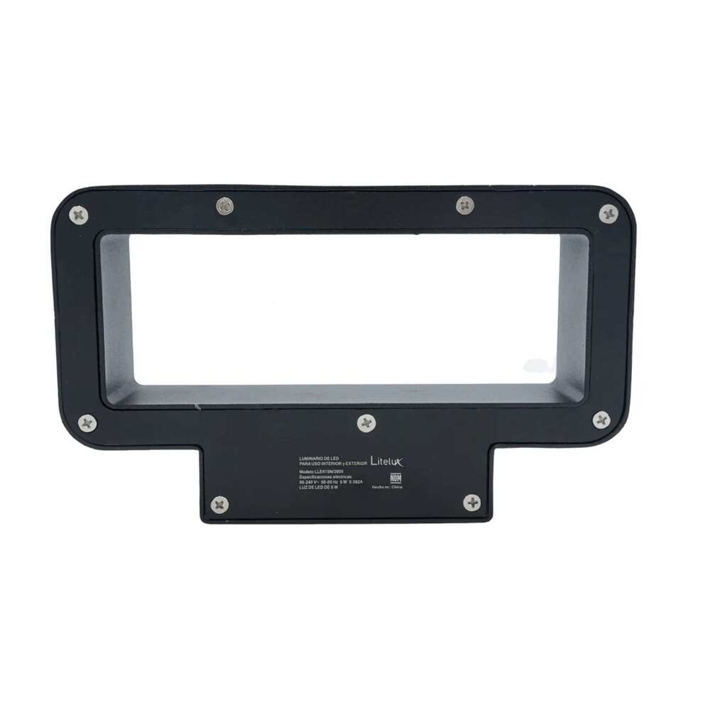 LUM DECORATIVO LED RECTANGULAR 7W 85-240V 3000K NEGRO
