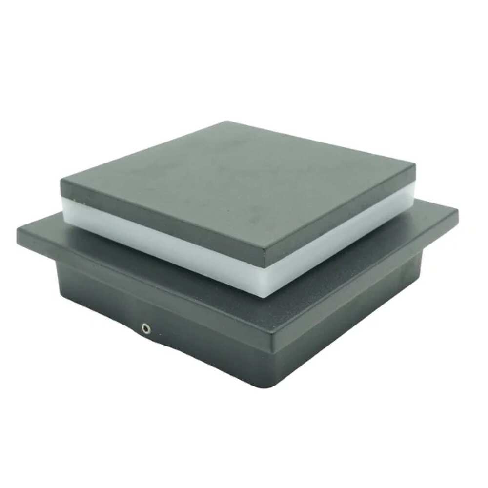 LUM DECORATIVO LED CUADRADO 7W 85-240W 3000K NEGRO