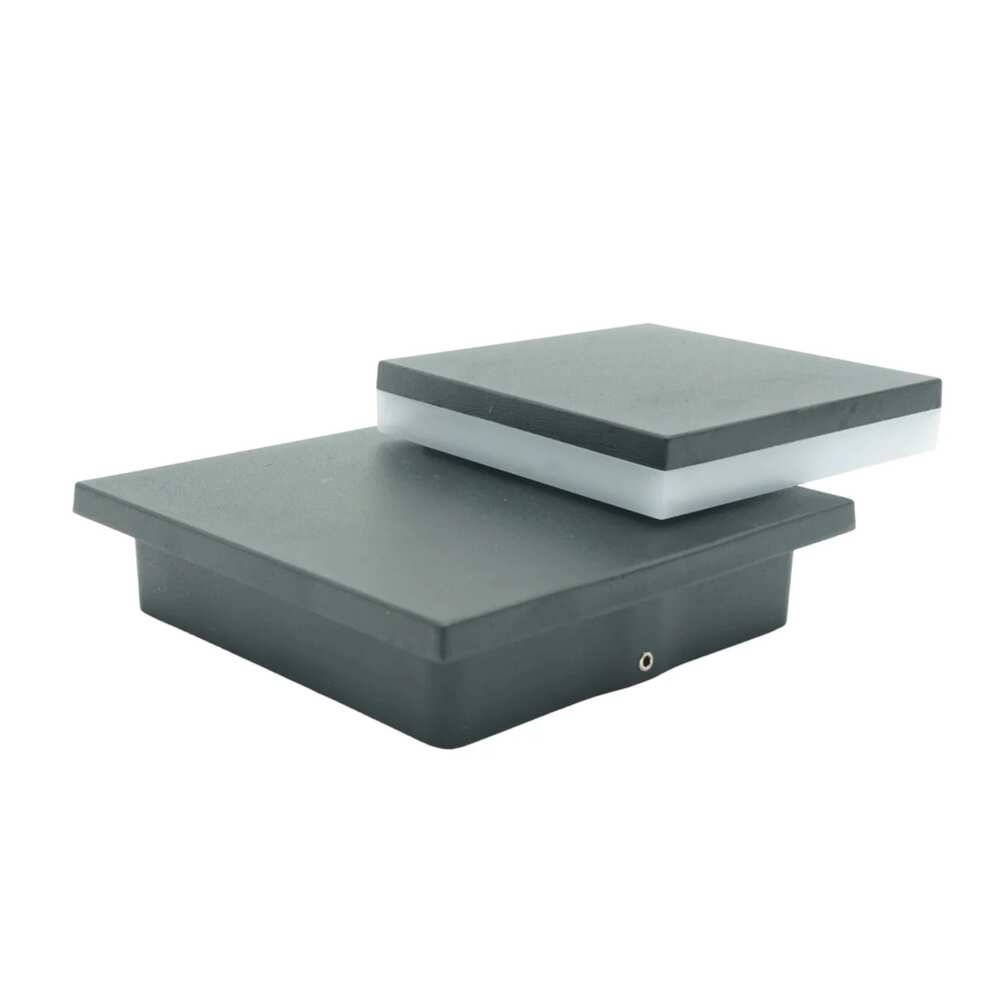 LUM DECORATIVO LED CUADRADO 7W 85-240W 3000K NEGRO