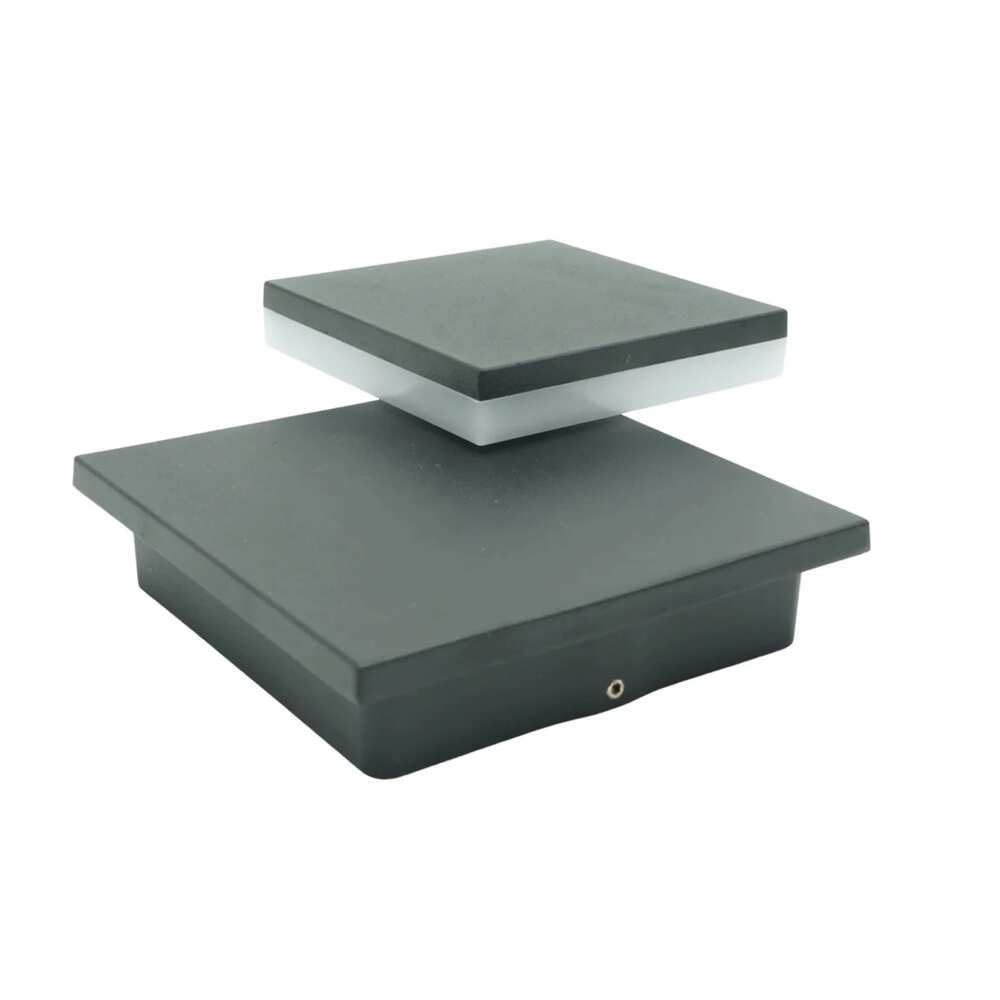 LUM DECORATIVO LED CUADRADO 7W 85-240W 3000K NEGRO