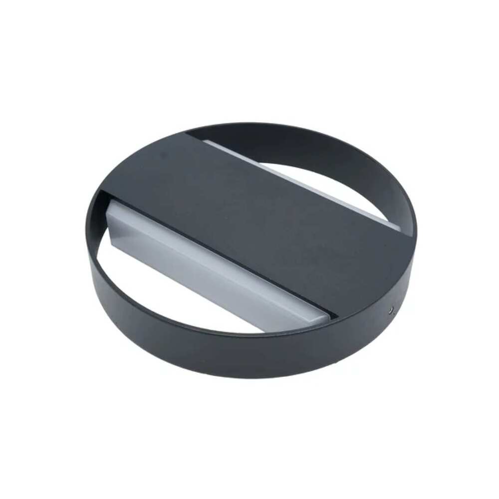 LUM DECORATIVO LED CIRCULO 8W 85-240V 3000K NEGRO