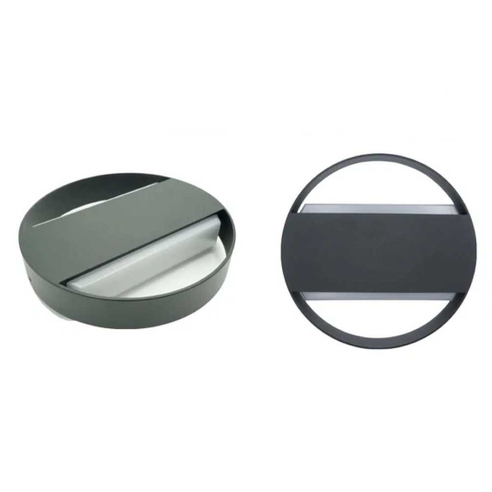 LUM DECORATIVO LED CIRCULO 8W 85-240V 3000K NEGRO