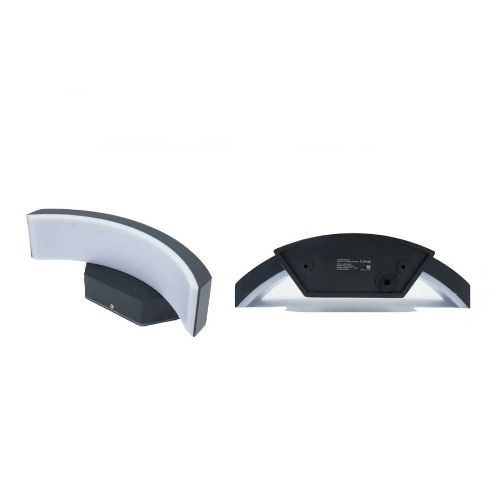 LUM DECORATIVO LED BARR CURVA I 9W 85-240V 3000K NEGRO