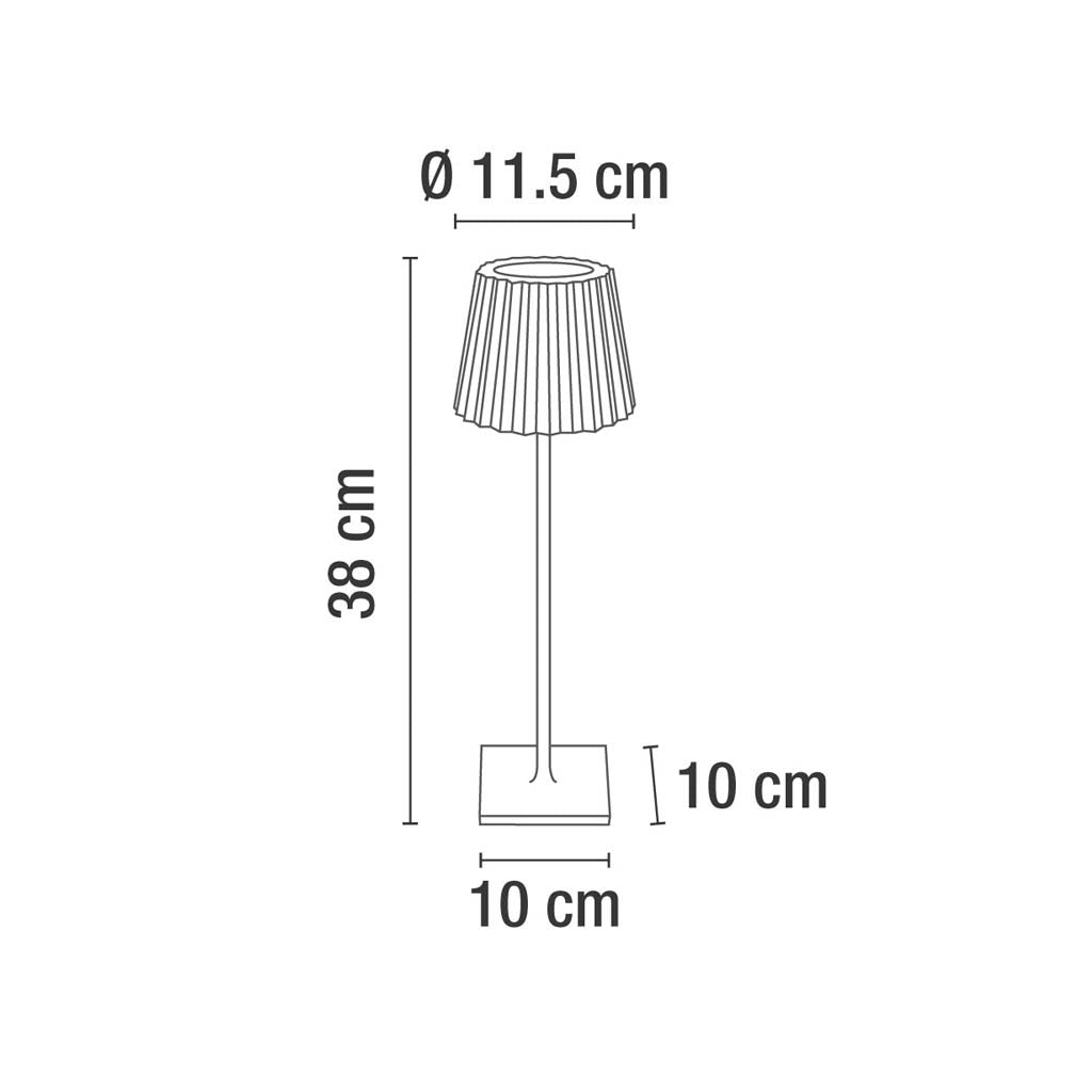 LUMINARIA LED MESA TOUCH CON ATENUADOR GRAFITO 2.2W IP54 180LM 3000K