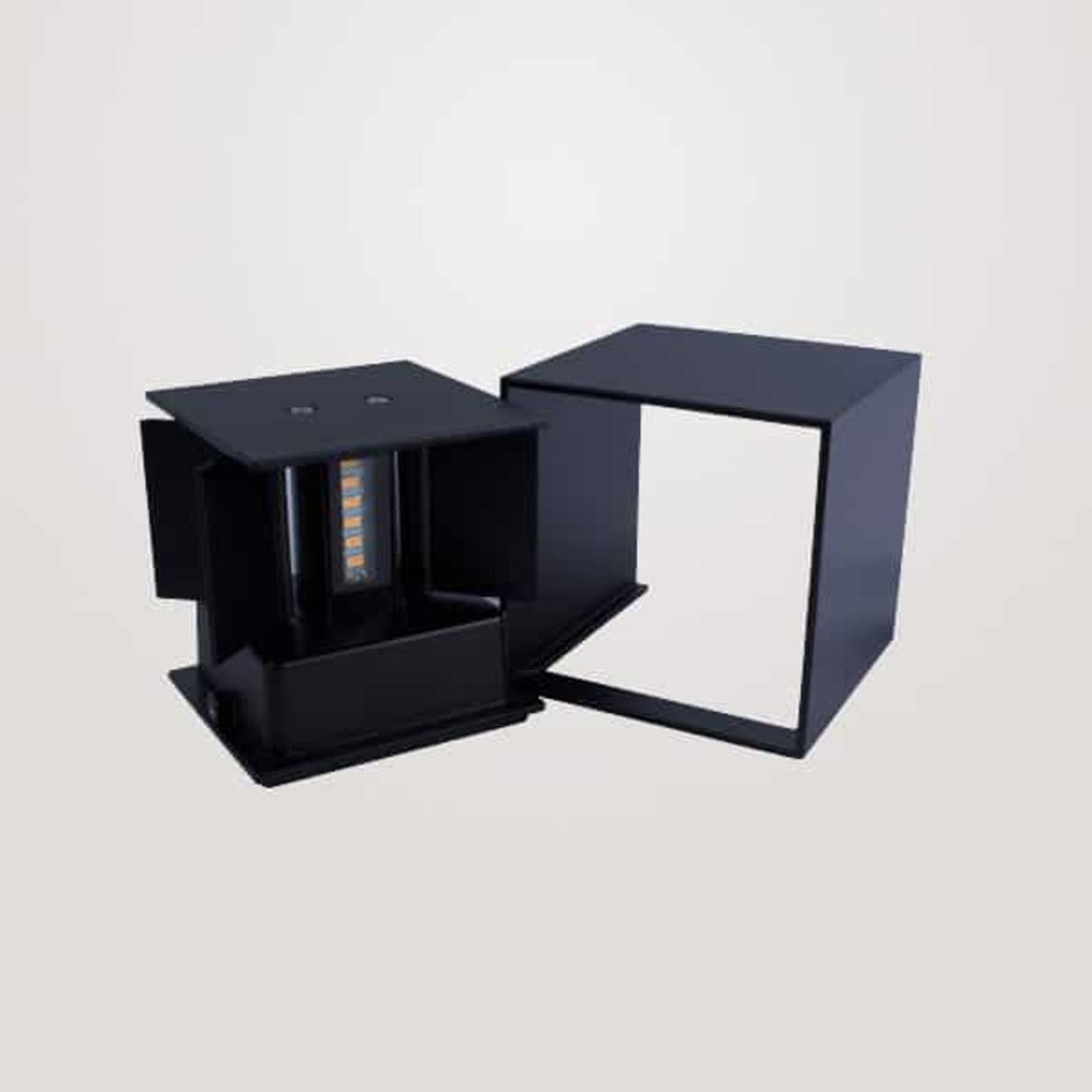 ARBOTANTE EXTERIOR LED 6W 3000K 100-240V IP54 10X10X10CM NEGRO TECNOLED