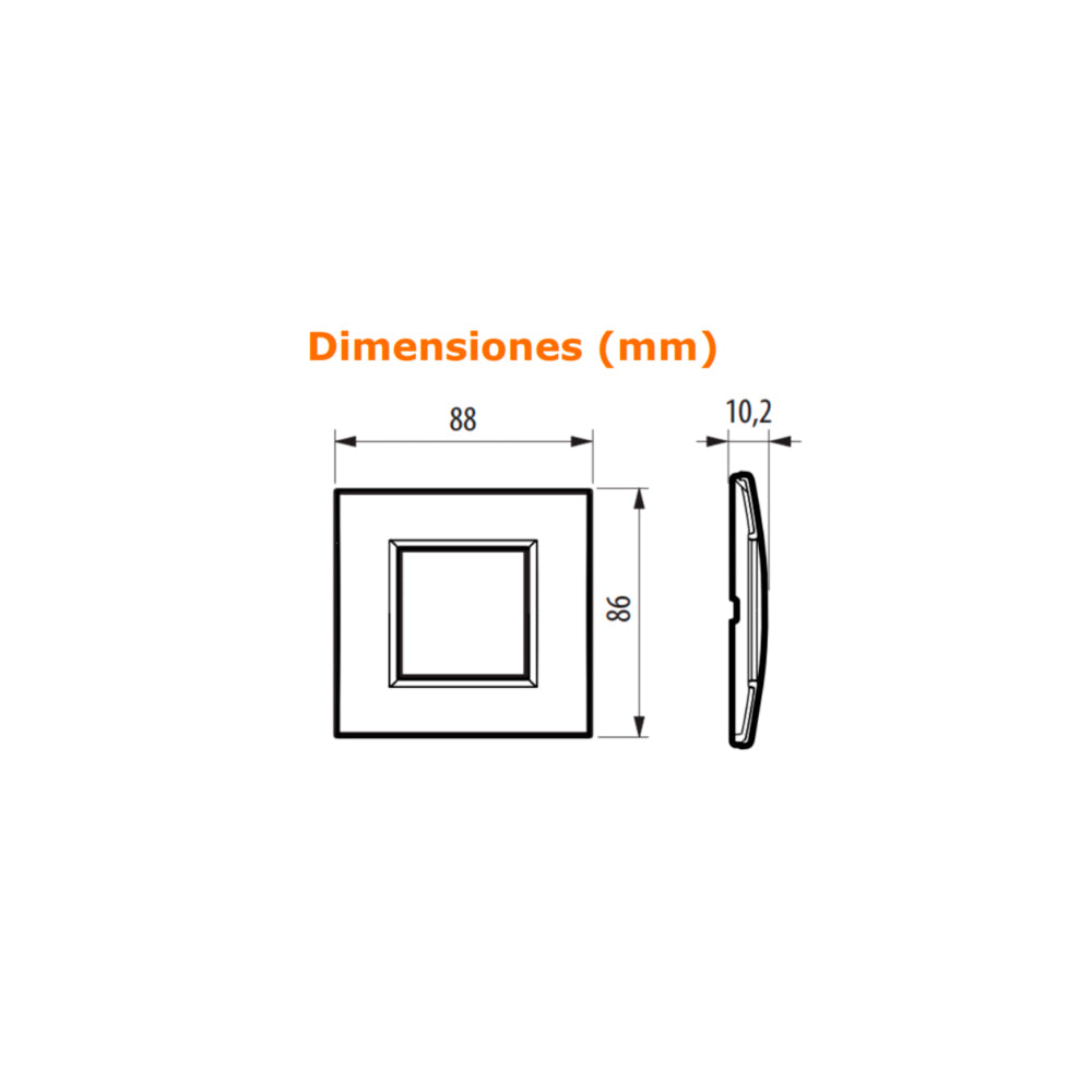 PLACA RECTANGULAR COLOR BLANCO 2 MOD. LNA4802BI LIVING Y LIGHT