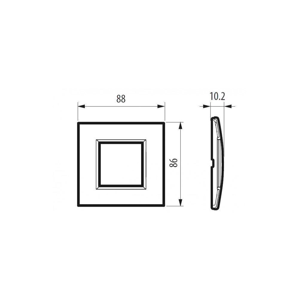 PLACA RECTANGULAR COLOR TECH 2 MOD. LNA4802TE LIVING Y LIGHT