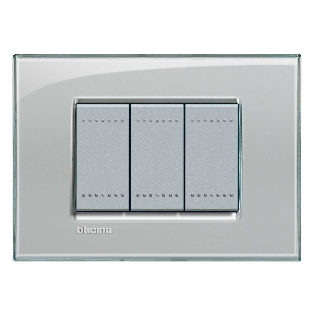 PLACA RECTANGULAR COLOR GRIS HIELO 3 MOD. LNA4803KG LIVING Y LIGHT