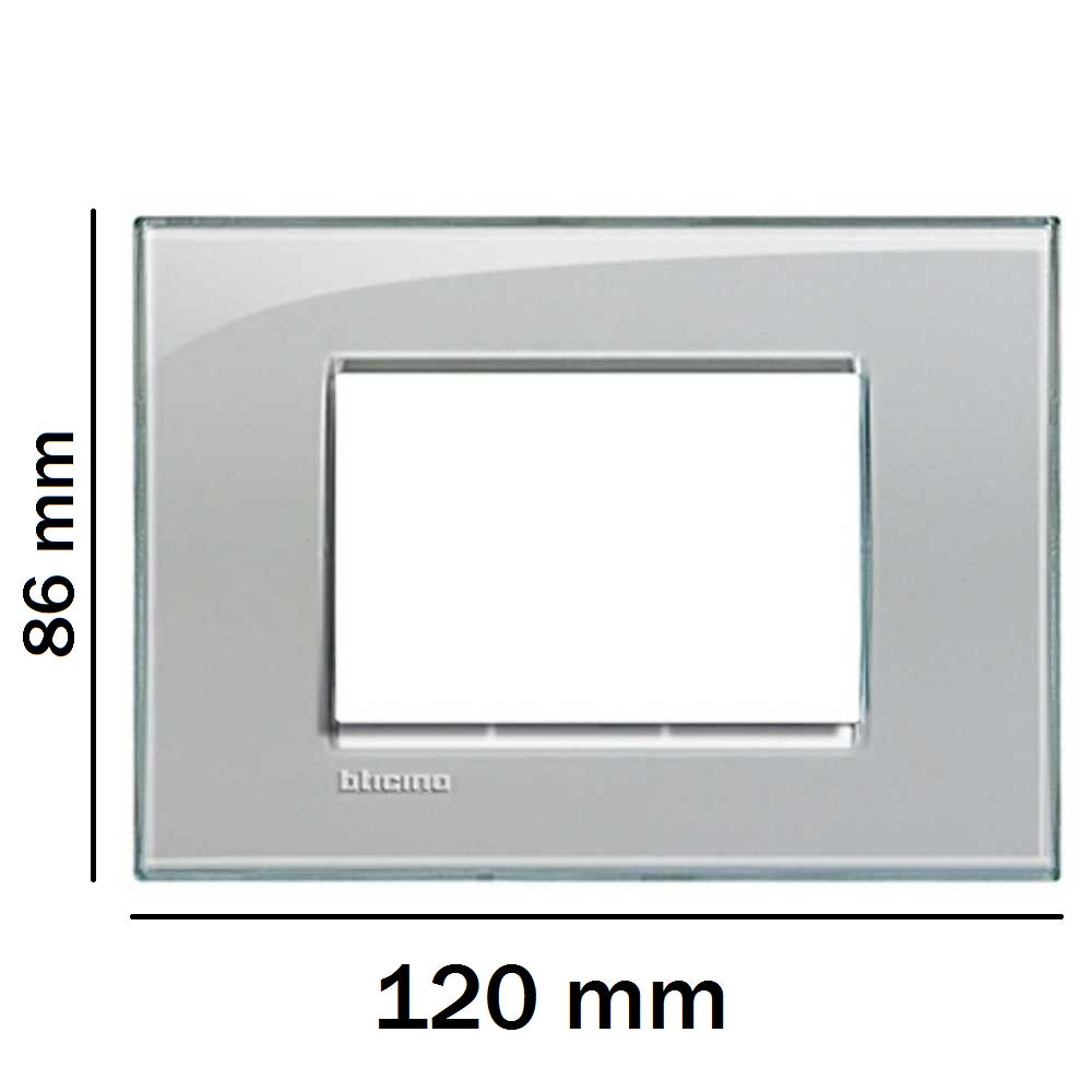 PLACA RECTANGULAR COLOR GRIS HIELO 3 MOD. LNA4803KG LIVING Y LIGHT