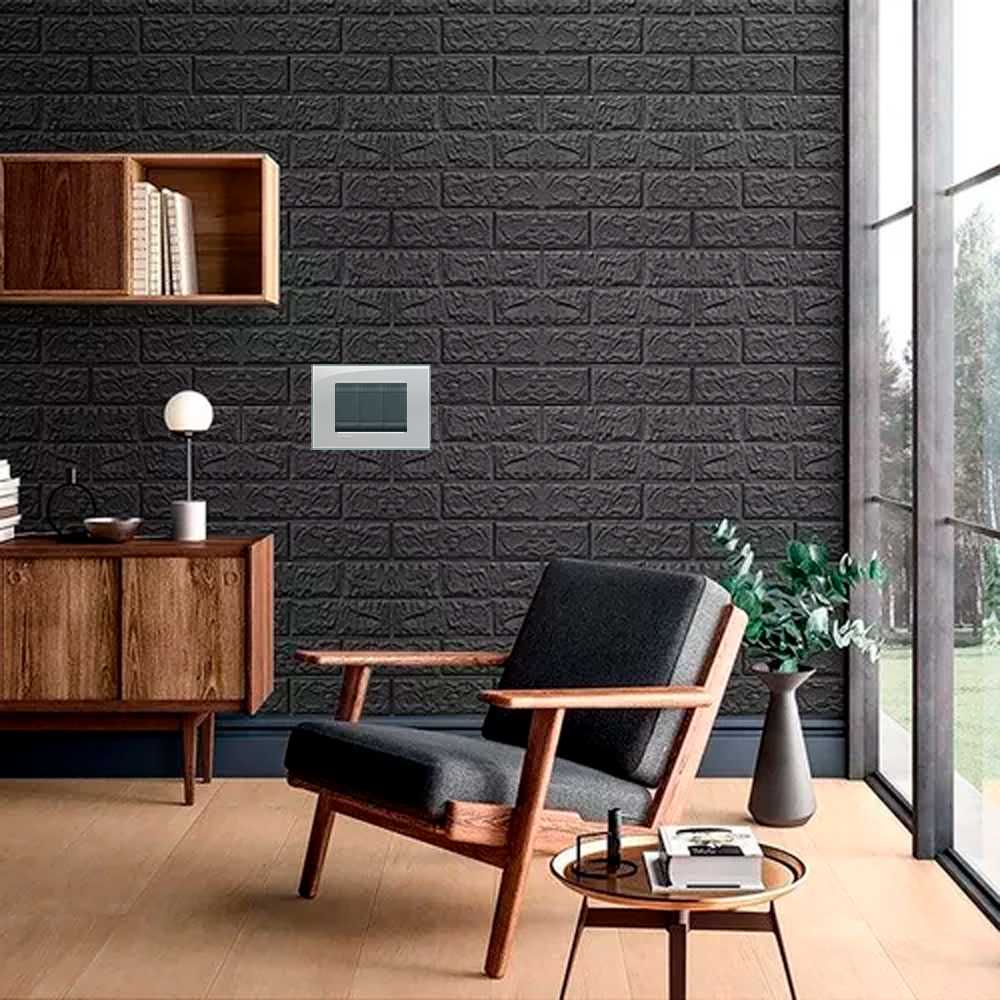 PLACA RECTANGULAR COLOR GRIS HIELO 3 MOD. LNA4803KG LIVING Y LIGHT