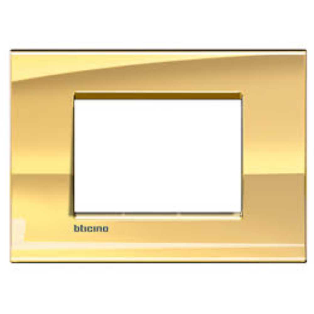 PLACA RECTANGULAR COLOR ORO FRÍO 3 MOD. LNA4803OA LIVING Y LIGHT