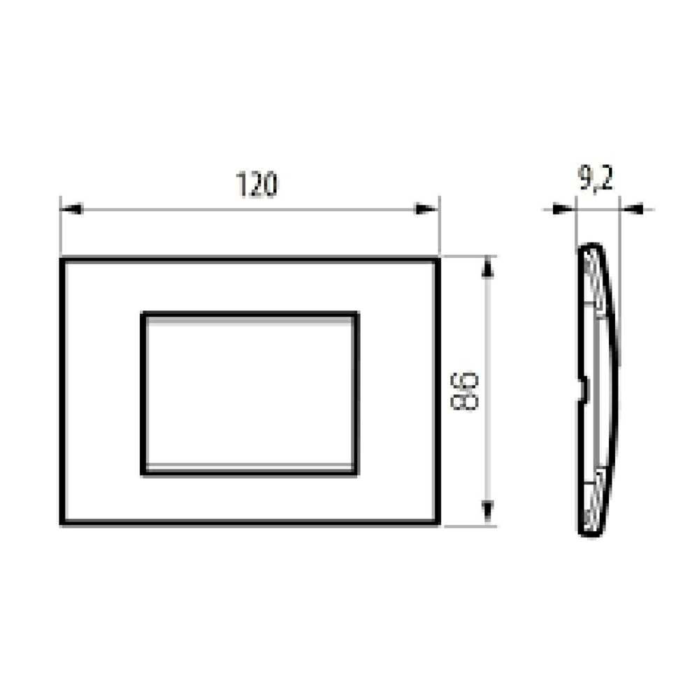 PLACA RECTANGULAR COLOR LADRILLO 3 MOD. LNA4803RK LIVING Y LIGHT