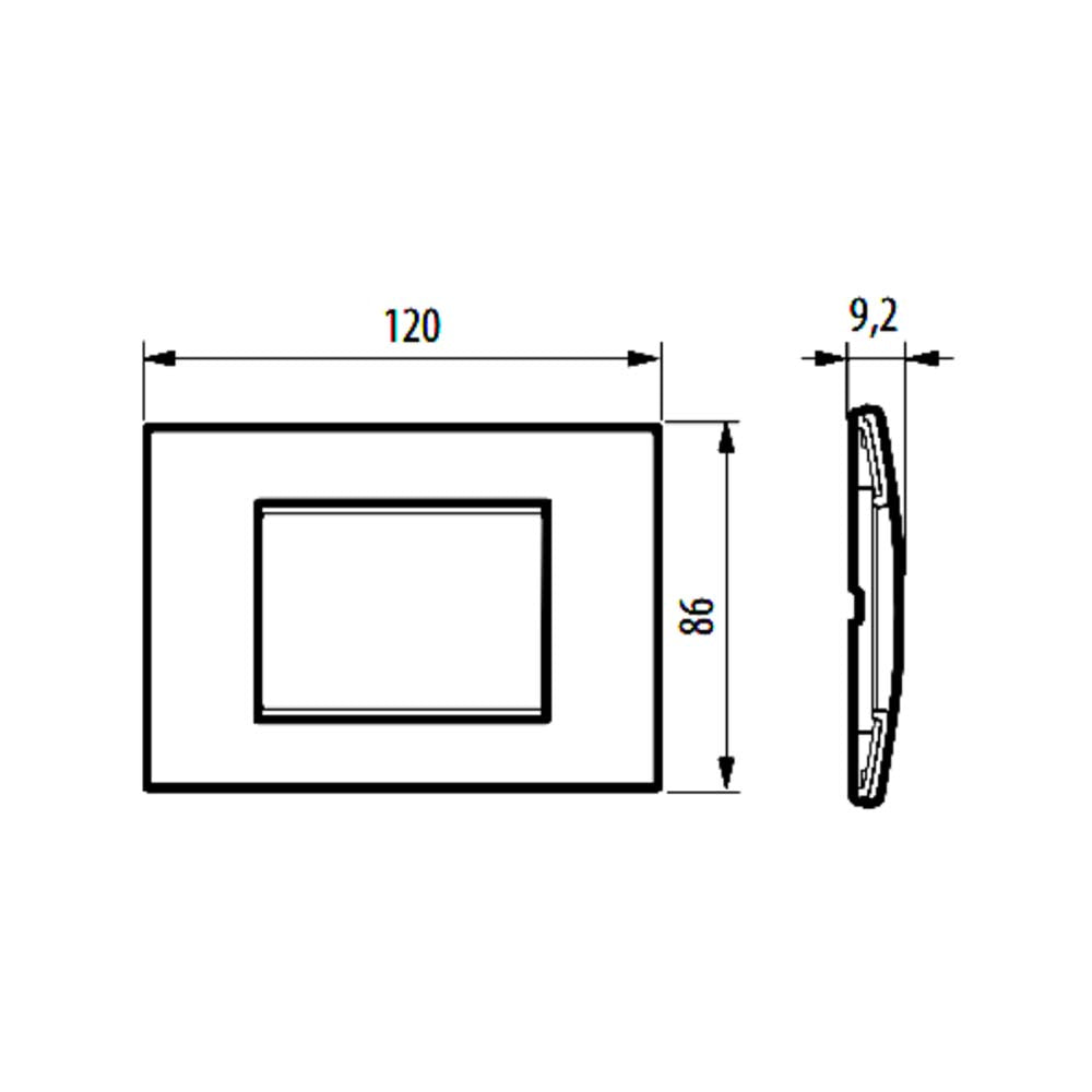 PLACA RECTANGULAR COLOR LADRILLO 3 MOD. LNA4803RK LIVING Y LIGHT