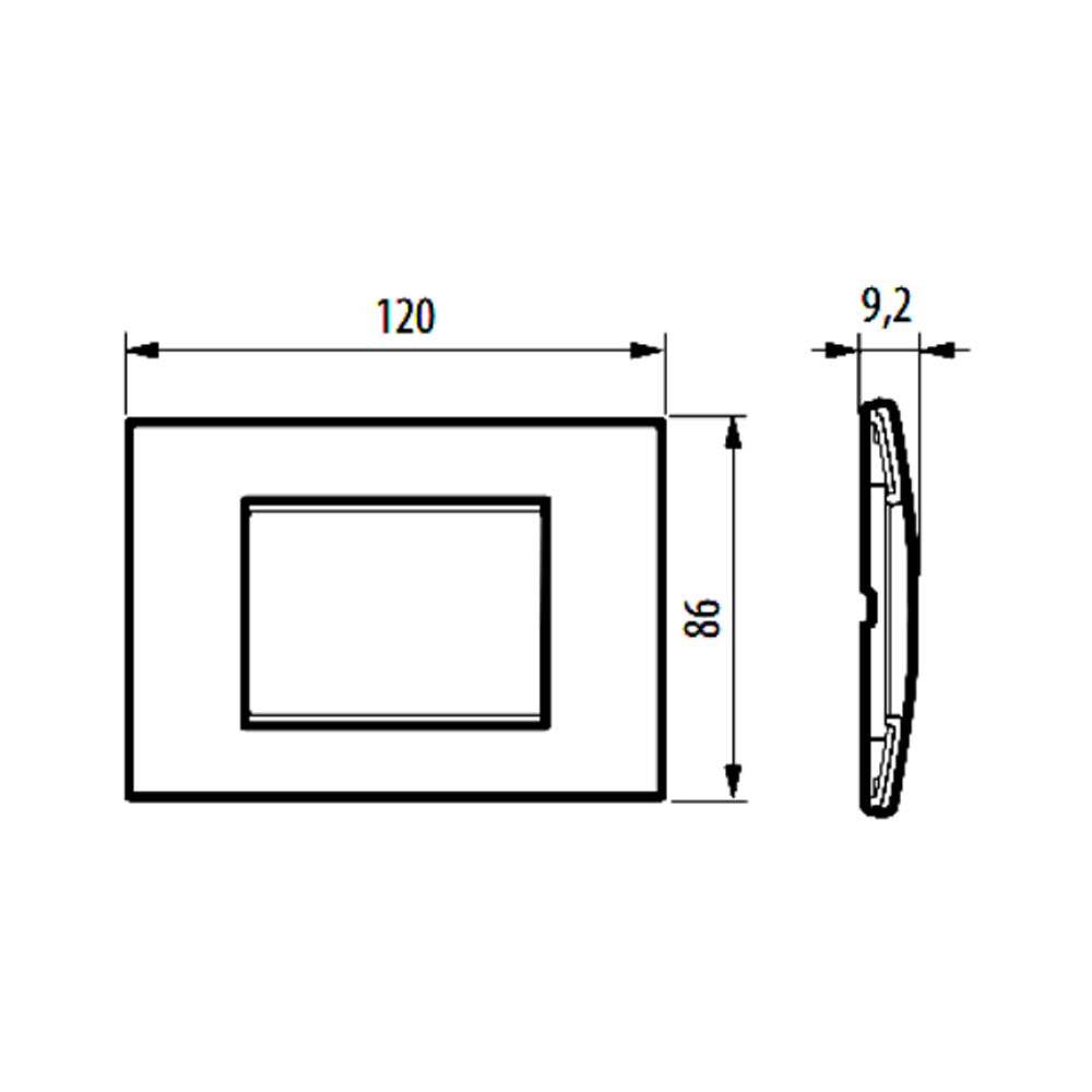 PLACA RECTANGULAR COLOR SQUARE 3 MOD. LNA4803SQ LIVING Y LIGHT