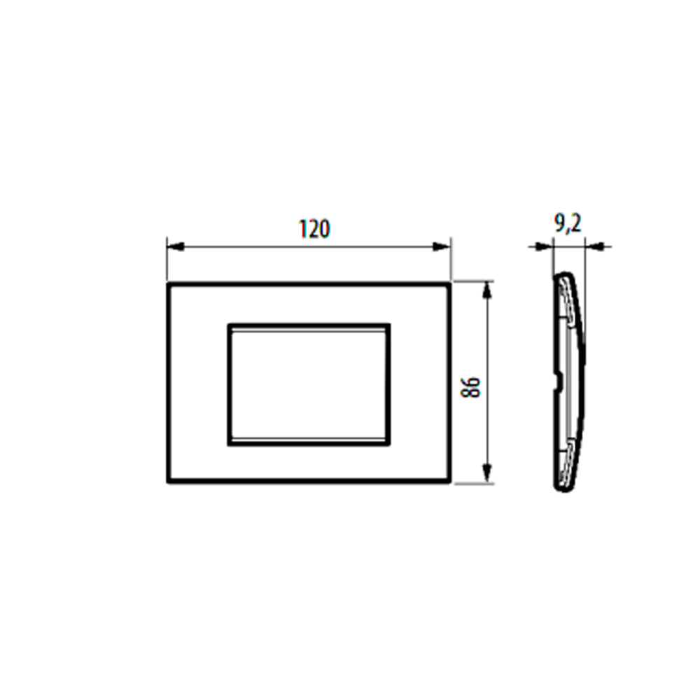PLACA RECTANGULAR COLOR VERDE 3 MOD. LNA4803VD LIVING Y LIGHT