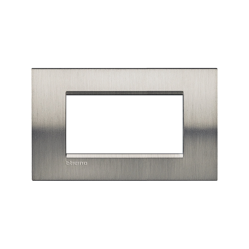 PLACA RECTANGULAR COLOR ACERO PULIDO 4 MOD. LNA4804ACS LIVING Y LIGHT