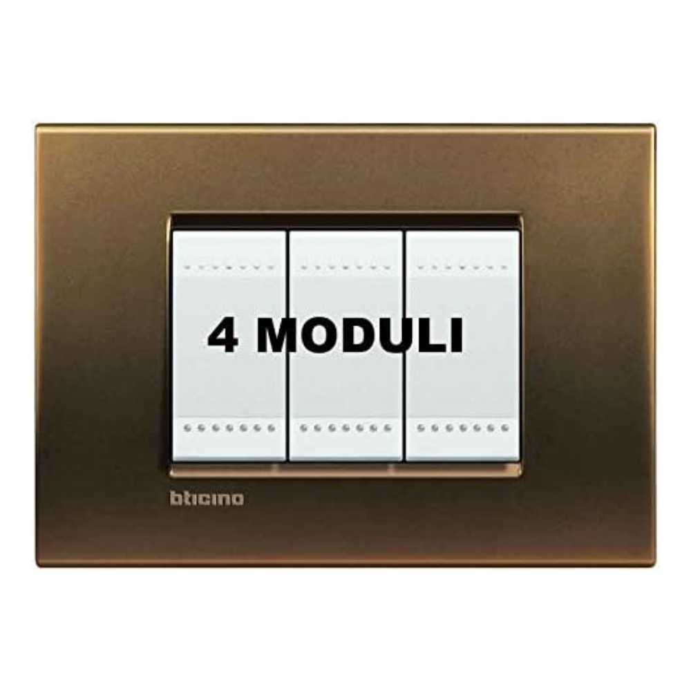 PLACA RECTANGULAR COLOR BRONCE 4 MOD. LNA4804BZ LIVING Y LIGHT