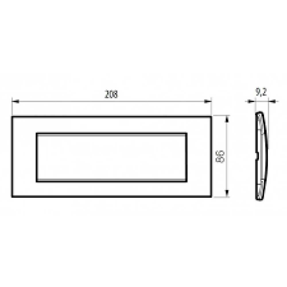 PLACA RECTANGULAR COLOR TECH 7 MOD. LNA4807TE LIVING Y LIGHT