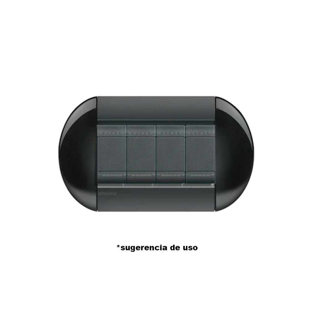 PLACA ELIPTICA COLOR SMOKING 4 MOD. LNB4804SM LIVING Y LIGHT