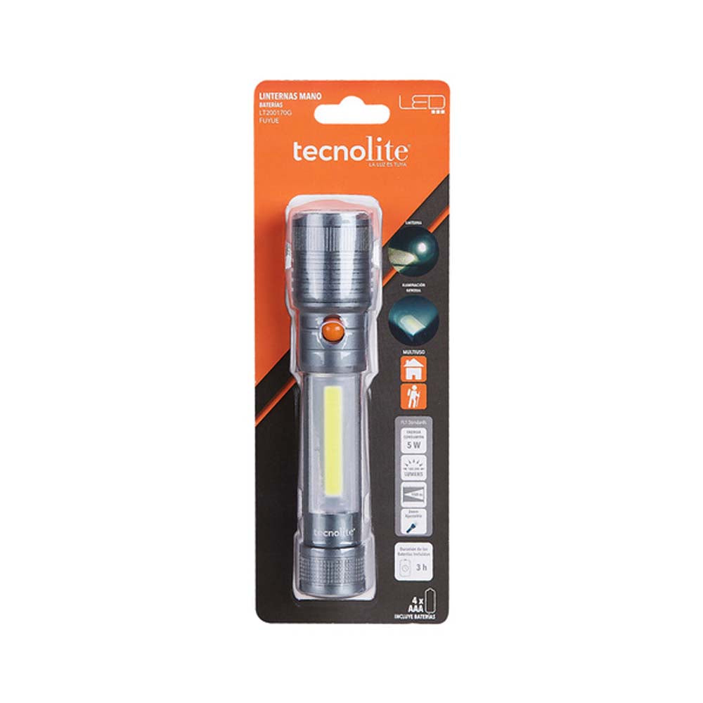 LINTERNA LED TECNOLITE FUYUE PORTÁTIL 5W LUZ DE DÍA ATENUABLE BASE IMANTADA BATERÍAS INCLUIDAS ***TECNOLITE HAE***