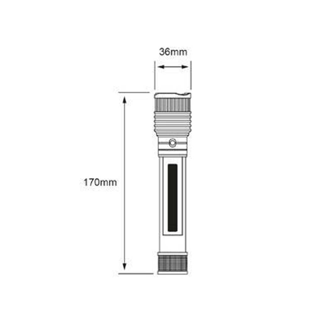 LINTERNA LED TECNOLITE FUYUE PORTÁTIL 5W LUZ DE DÍA ATENUABLE BASE IMANTADA BATERÍAS INCLUIDAS ***TECNOLITE HAE***