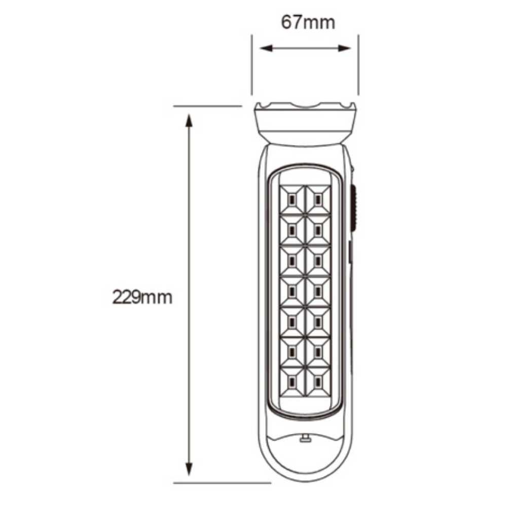 LINTERNA LED TECNOLITE FORDONS II PORTÁTIL 3W LUZ DE DÍA