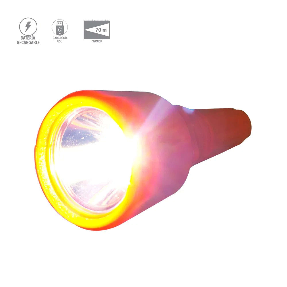 LINTERNA LED TECNOLITE HANDEN I RECARGABLE PORTÁTIL 1W LUZ DE DÍA INCLUYE CABLE DE CARGA