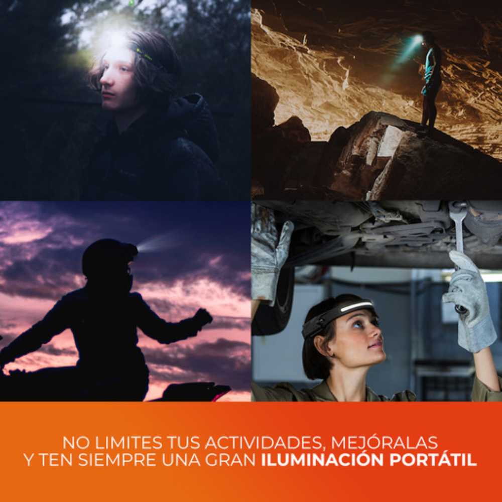 LAMPARA PORTATIL MINERO 3.7V 6500K NEGRO